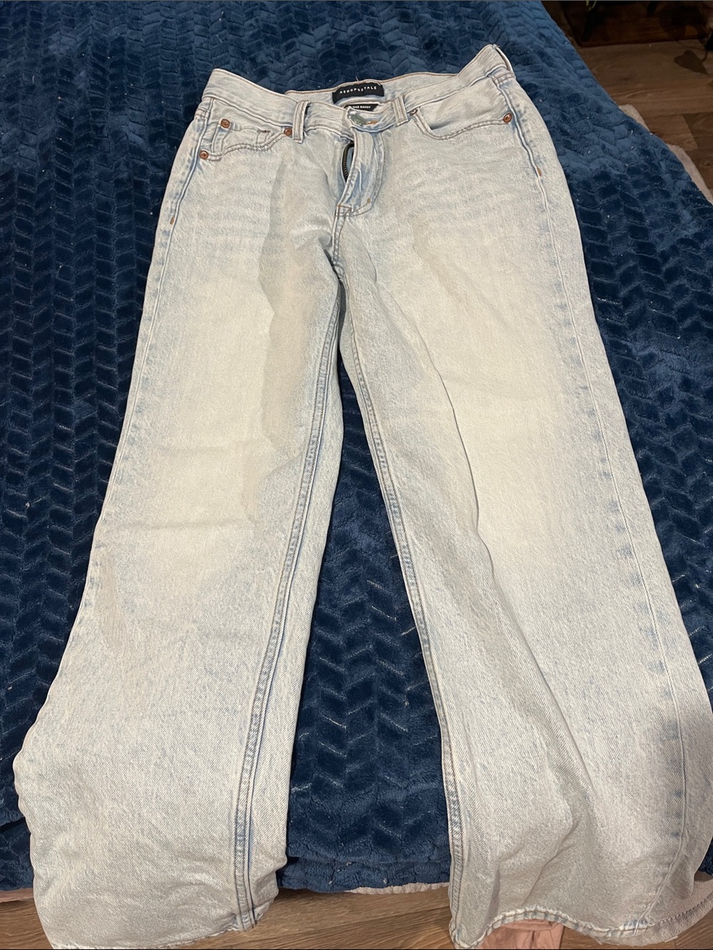 Aeropostale Light Blue Wide Leg Jeans